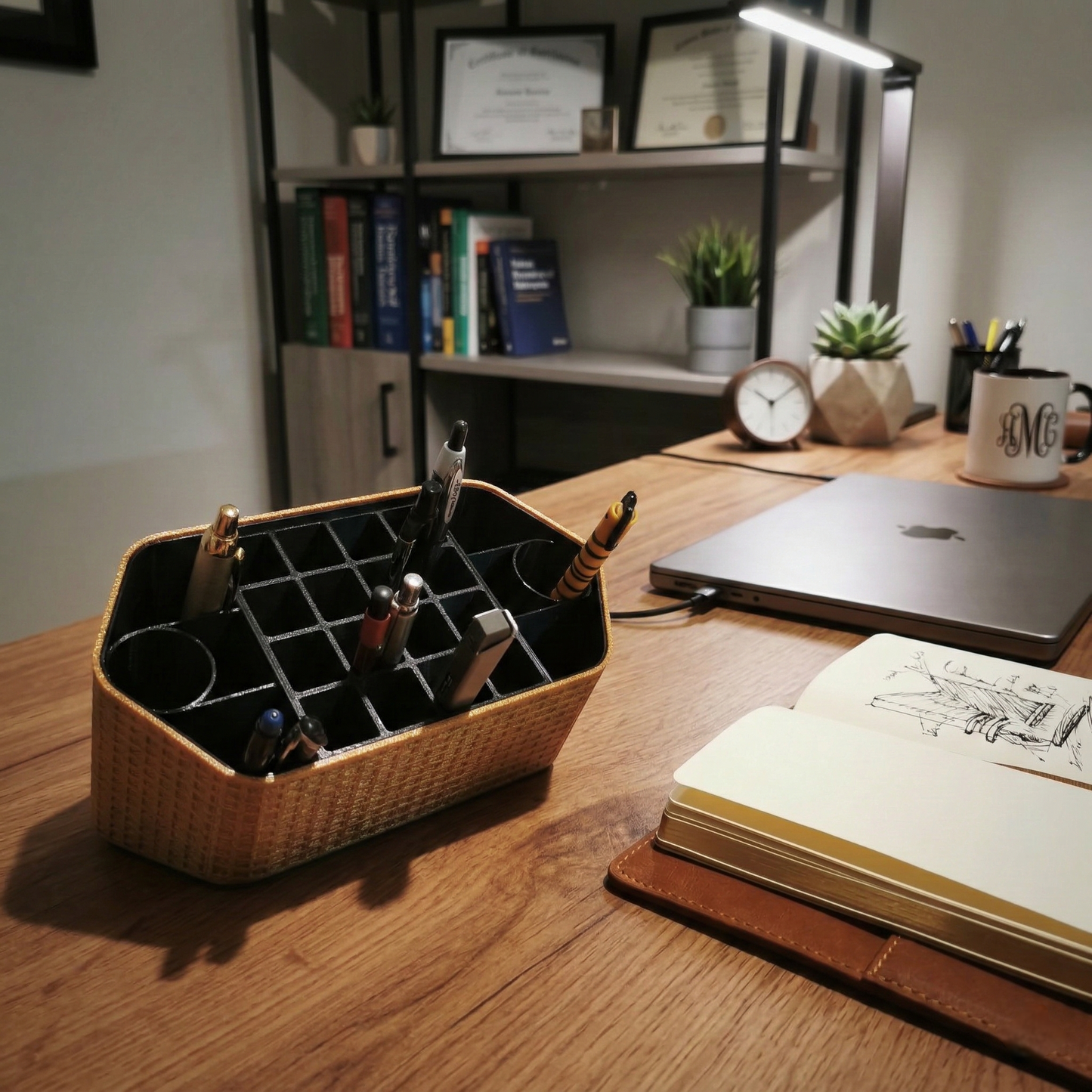 Organizador de Mesa Moderno | Maquilhagem e Escritório